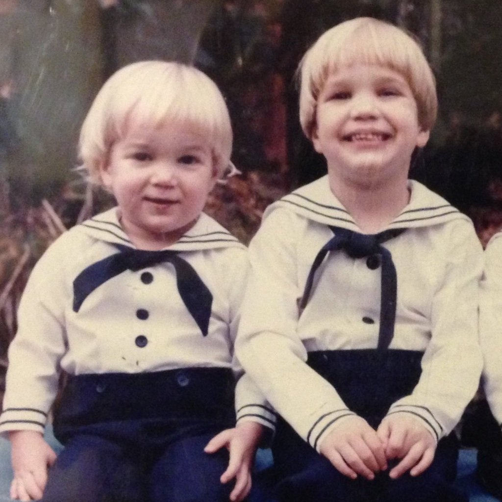 Photo of Tom and Stevie as young boys
